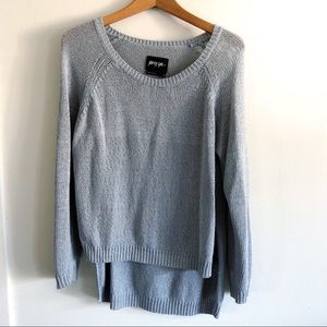 Nasty Gal Sweater (Light Gray / Purple - M)